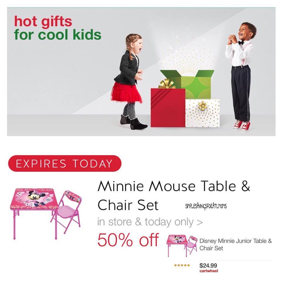 minnie mouse table and chairs target