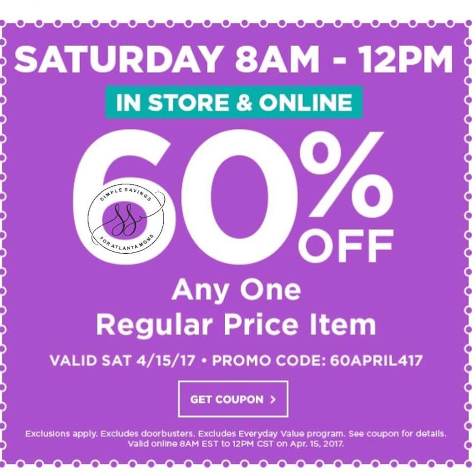 60% off Michael's Craft Store Coupon (Today only)