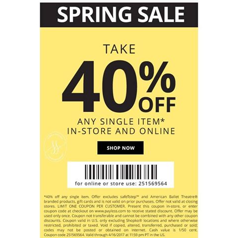 retailmenot payless coupon