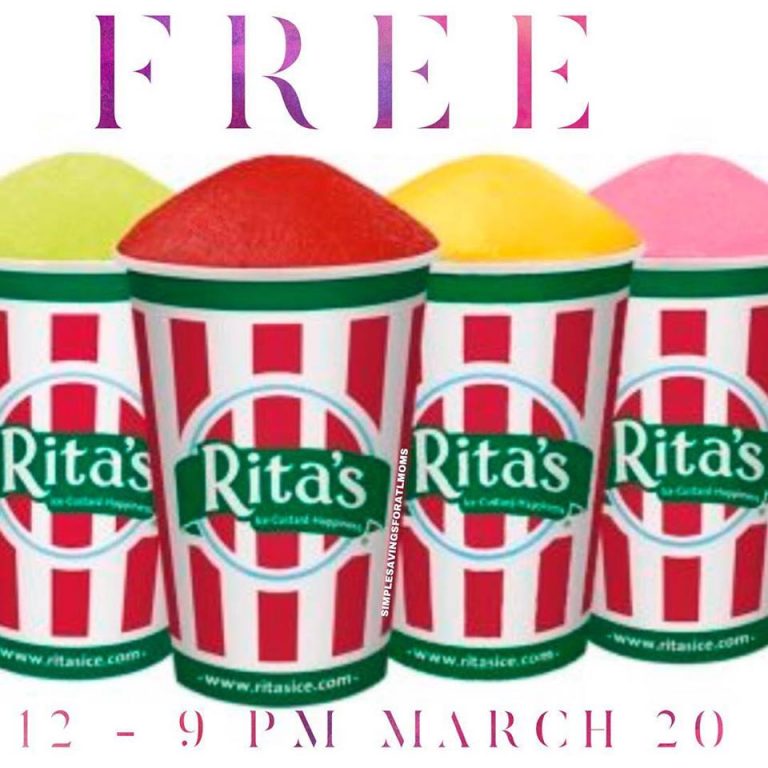 FREE RITA'S ITALIAN ICE ON MARCH 20TH ONLY!