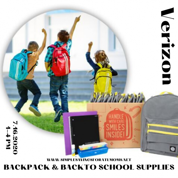 VERIZON WIRELESS FREE BACKPACK & BACK TO SCHOOL SUPPLIES (SELECT